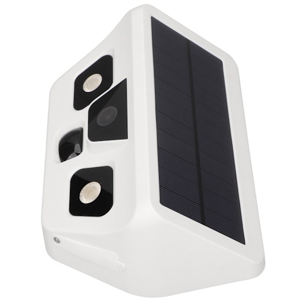 Solcellsdriven Mörkerkamera Rörelsesensor Belysning IP56 1080P 120 Grader Uppladdningsbar Utomhussäkerhetskamera