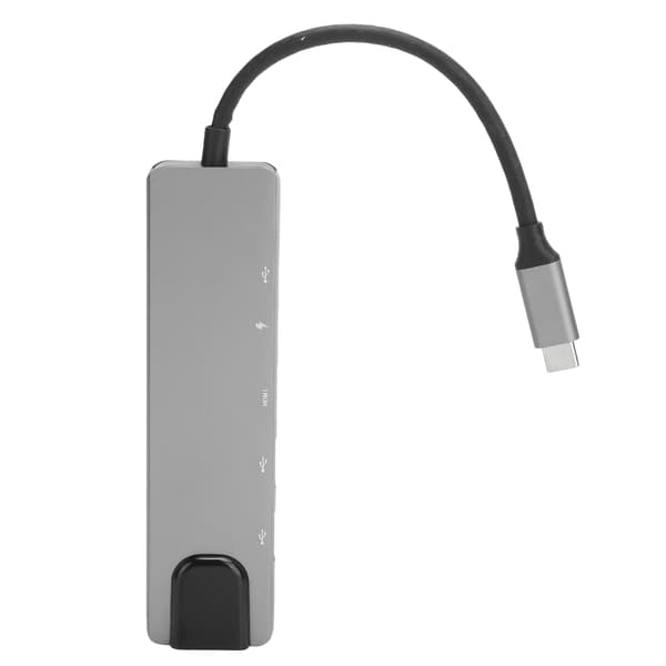 6 i 1 Type-C Dockingstasjon Type-C til PD/HDMI/RJ45/USB3.0 Kabeladapter Konverter