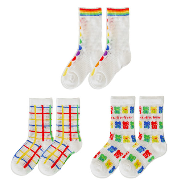 Sommer barnesokker Pustende mesh-sokker i tynn stil