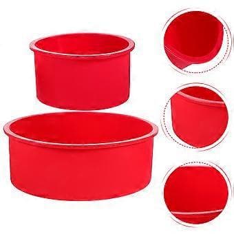 2 st Silikon Runda Kakformar Nonstick Silikon Muffin Form Kakform Bakform