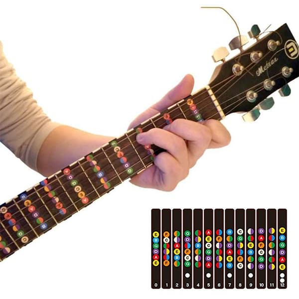 Guitar Fingering Stickers til begyndere 1 sæt Elguitar Fi