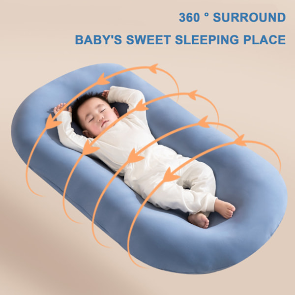 Nyfødt Baby Seng Åndbar Baby Lounger Anti-Frygt Baby Nest Bærbar Komfortabel Spædbarn Lounging Pad