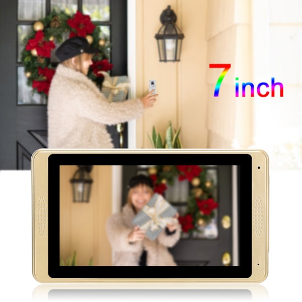 100-240V 7 tum 720P WIFI Pekskärm Fjärrkontroll Video 2 Monitor Dörrklocka AU-kontakt