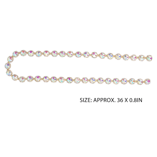 91 cm Solros Strasskedja Glittrande Dekorativ Strassblomkedja Kantband för Kläder Väskor Halsband DIY Modifiering