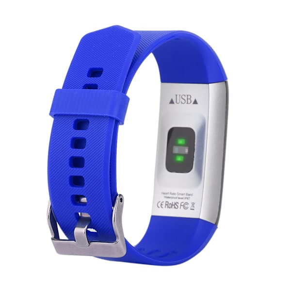 Multifunktionell Smart Vattentät Armband Sport Sömn Hjärtfrekvens Påminnelse Klocka (Blå)