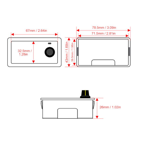 Motorhastighetsregulator PWM-regulator Digital displaykontrollbrytare 5A DC 5V‑30V
