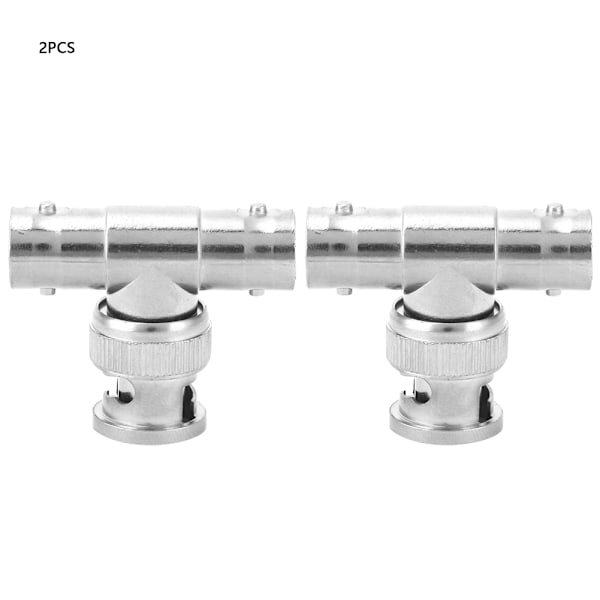 2 stk. 1-2 T-formet BNC Adapter Han til Dobbelt Hun T BNC Stik Adapter Splitter