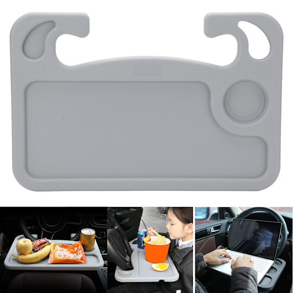 Bilrattstyre Bord Laptop Äta Bord Grå Multifunktionell Universal för SUV:ar Lastbilar