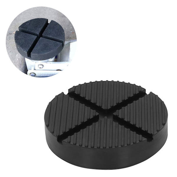 Golvdomkraft Gummiplatta Universal Domkraftplatta Adapterklämma Svetsad Sidoramskena Skydd 125mm