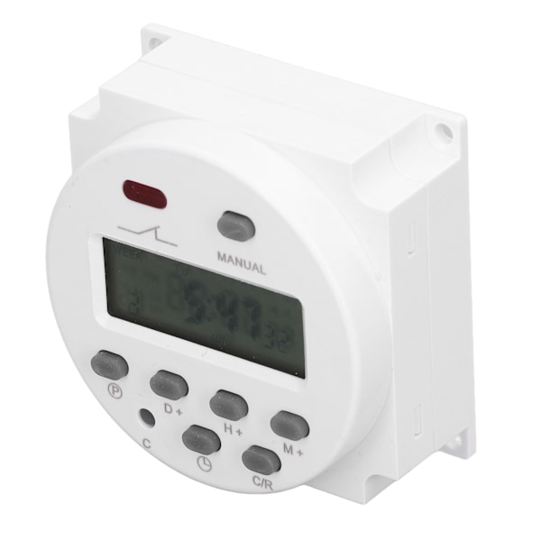 Elektronisk Timer Programmerbar LCD Digital Tidstyring Relébryter 16 På 16 Av Cn101ADC12V