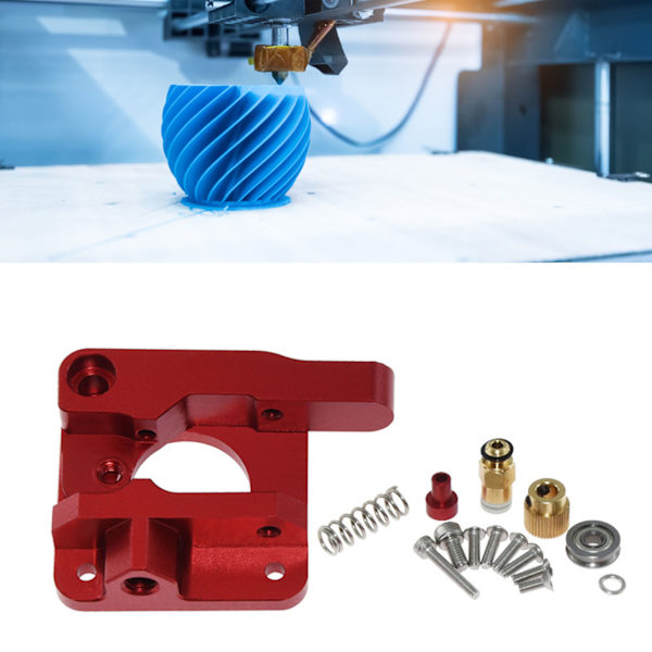 3D-tulostimen Extruder Kaksoisvaihteinen Alumiiniseos Metalliosat Punainen CR10 10S -sarjalle Oikeapuoleinen