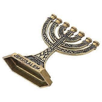 Lysestake for koniske lys, Hanukka-tema, 7-armet lysestake, borddekorasjon