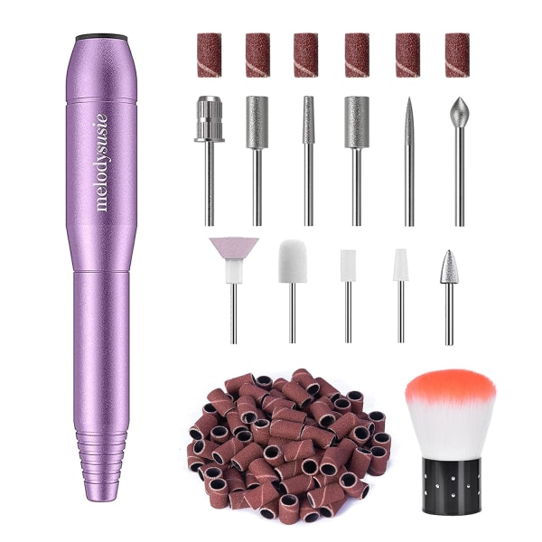 Elektrisk Nagelfräsmaskin 11 i 1-Set, Bärbar Elektrisk Nagelfil Efile-Set för Akryl- och Gelnaglar, Manikyr- och Pedikyrverktyg med Nagelfräsbits