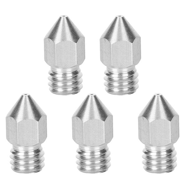 5 st. Rostfritt Stål Munstycke Extruder Print Head 3D-skrivartillbehör 1.75/0.3mm