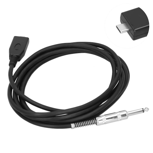 Elektrisk Gitarrkabel TYPEC till 6,35mm USB 2.0 Inspelnings Gitarrinstrumentkabel (2 Meter)