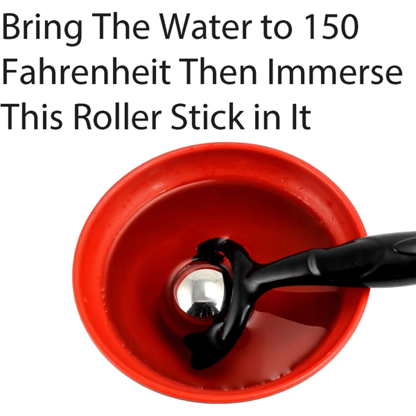 Koldterapi Roller, Rustfri Stål Massage Roller med Letglidende Lejer til Lindring af Ømme Muskler, Temperaturholder til Varm og Kold Terapi