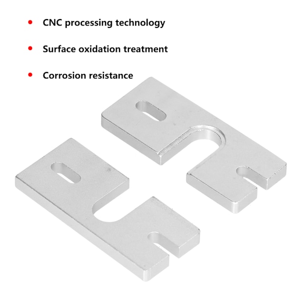 2 st Hotend Aluminiumplattor Rektangulära Fixerade Sandblästrade Syre 3D-skrivartillbehör