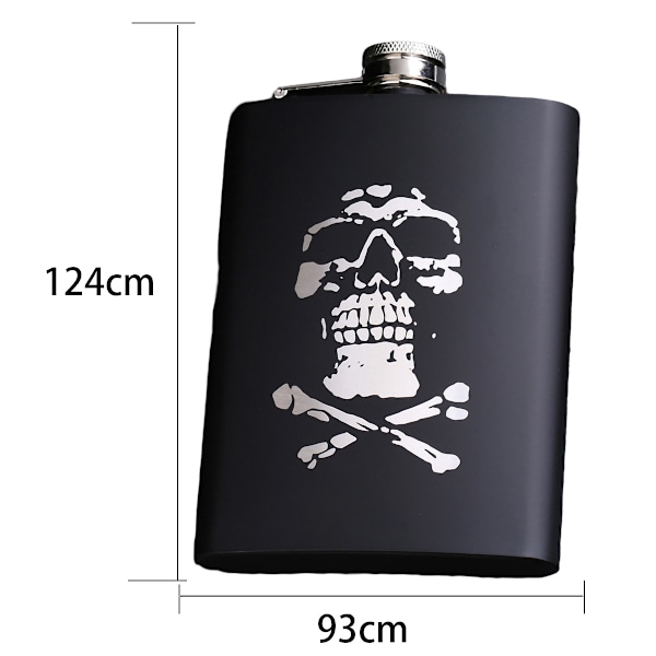 Serietidningshjältar-inspirerad fickplunta, Dia De Los Muertos-fickplunta för oförglömliga stunder, 8Oz läckagesäker behållare i rostfritt stål, present till