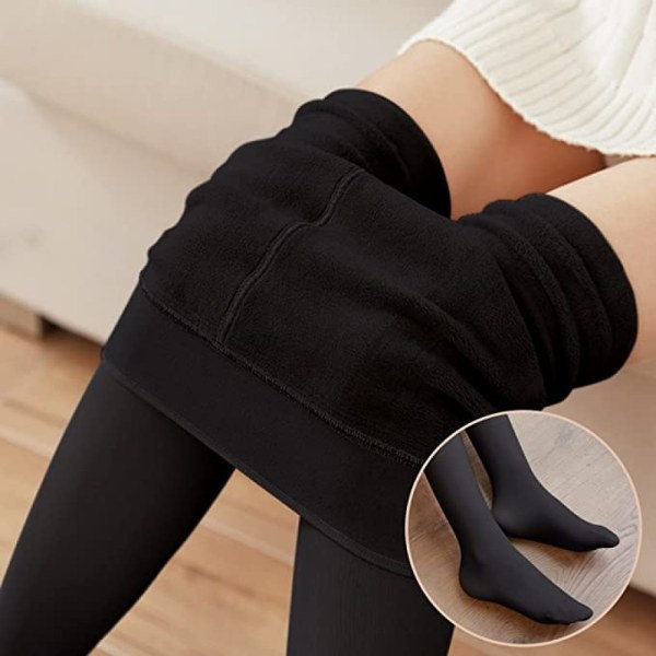 Hezeisoar Varme Termiske Leggings Kvinner Tykke Plysjforet Slim Lange Leggings Elastiske Bukser Jenter Vinter Strømpebukser Bukser