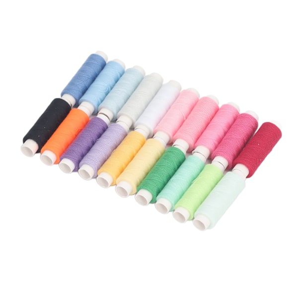20 Färger Sytrådar Kit 100m Polyester Sytråd Mångsidiga DIY Sytrådsspolar för Att Göra Kläder Hantverk 20 Färger Färgat Set