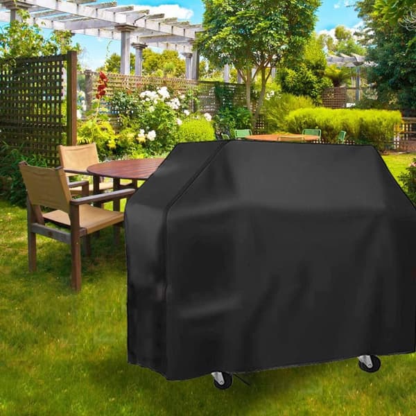 Kraftig vandtæt grillovertræk, 210D Polyester Oxford stof udendørs grillovertræk til BBQ, holdbart rivefast justerbart elastisk kantreb, passer til