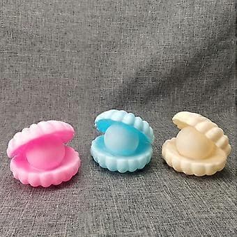 Seashell Formet Børne Natlampe PVC Sengelampe Natlampe (blå, 9*10*8cm)
