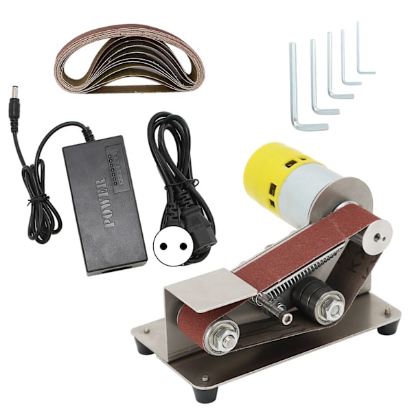 Mini Bæltesliber Elektrisk DIY Polering Slibningsmaskine Slibemaskine AC110‑240VEU Stik 775（100W）