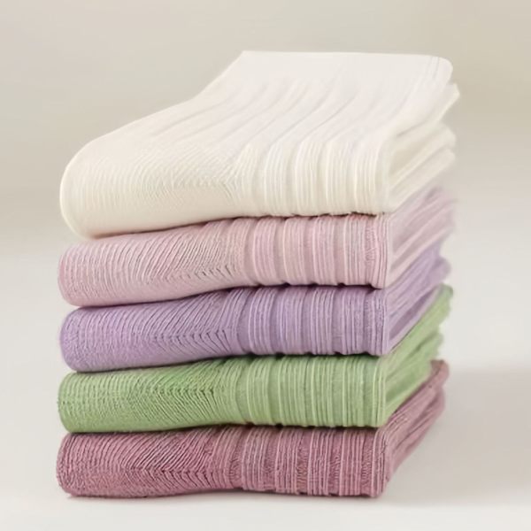 5 Par Crew Toddler Strumpor Enfärgade Mellanhöga Mjuka Bomullsstrumpor för Höst Vinter XL (17‑19cm för 8‑12 År)