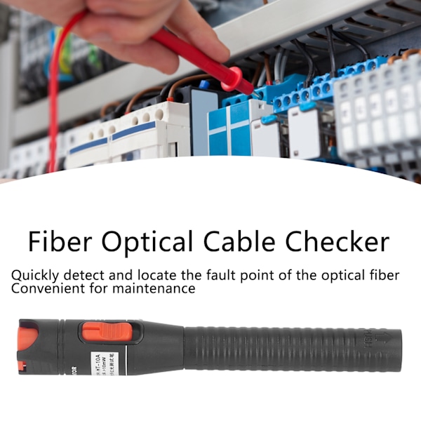 Visual Fault Locator Stærk Lyskilde Hurtig Præcis Detektion 2,5 mm Stik Rød Lyspen Optisk Fiber Tester 10A (>10mW Udgang Optisk