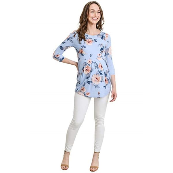Ventetoppe til kvinder Peplum Bluse med Læg foran til Gravide