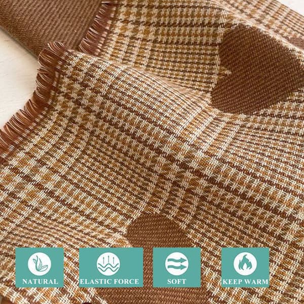 Stort og tykt skjerf for kvinner, pashmina-sjal, oversized vinter- og høstskjerf, myk kashmirfølelse