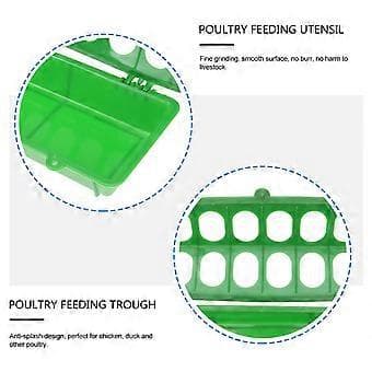 3 stk. Kyllingefoderautomat til duer, vagtler, spildfri foderdispenser med slids