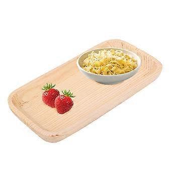 Rektangulær Sushi Serveringsbrett i Tre, Japansk Stil Servise (14*7*1.5cm)