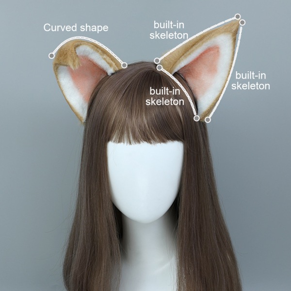 Cat Fox Fuskpälsöron Pannband Söt Halloweenfest Handgjord Ani