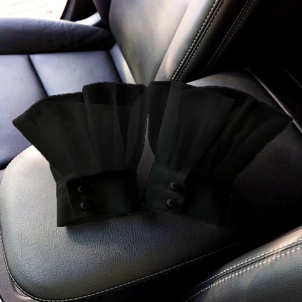 Manschetter Set Kostymtillbehör, manschetter Handledsmanschett falska ärmar manschetter black