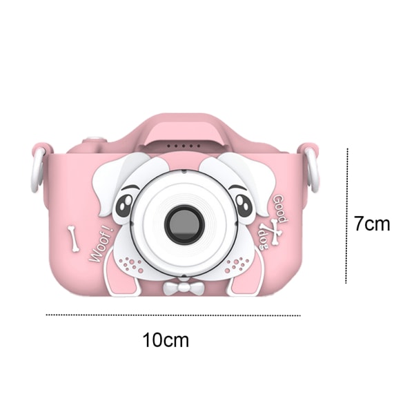 Multi-funksjon tegneserie digitalt kamera for barn (søt rosa hund)