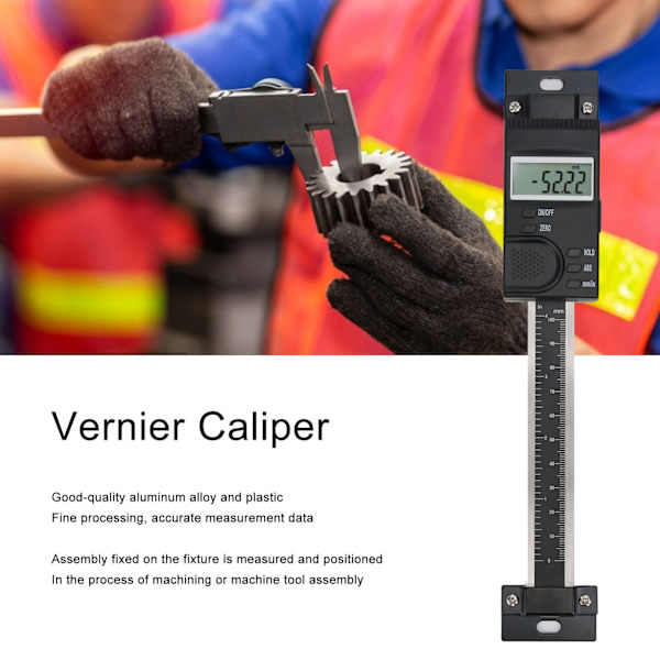 Digital Vernierkaliper, Vertikal Mätverktyg, Industriell Mätlinjal, 0‑100mm