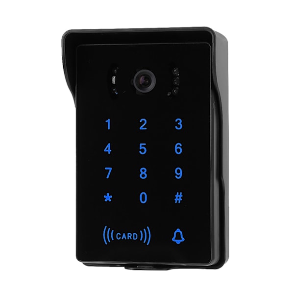 7\" Trådløs Touch Keypad Kort Afstand Videodørtelefon Dørklokke med Elektrisk Lås (UK Pug)