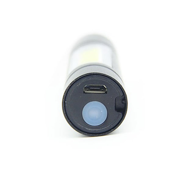 Portabel Mini COB LED USB Uppladdningsbar Zoombar Ficklampa
