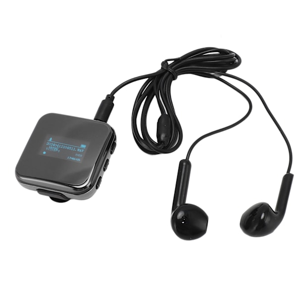 MP3-spelare Hög Definition Brusreducering HiFi E-bokläsare AI Synk Bärbar MP3-musikspelare med Avtagbart Klämma 16G
