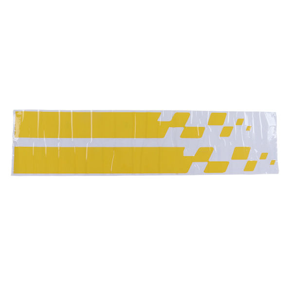 2 st. Dekal för bilhuv, vinyl, autohuvstripe, universal för bilar 90 x 9 cm / 35,4 x 3,5 tum, gul