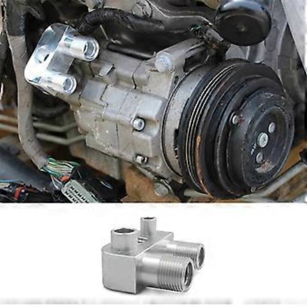 För LSX LS3 Motorbyte Konvertering A/C Ledning Kompressor Adapter Beslag, AC Kompressor Aluminium Adapter