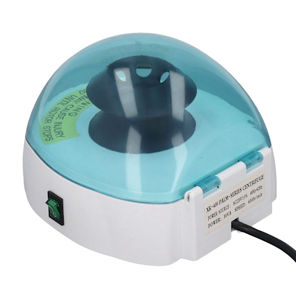 Minicentrifug Mini Handhållen Lågbrus ABS 4000RPM Bänkbordscentrifugmaskin EU-kontakt 220V