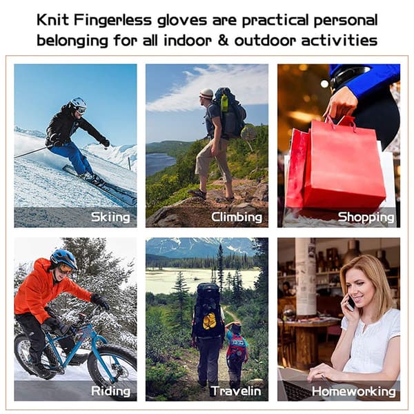 Vinter halvfinger fritidssportshansker
