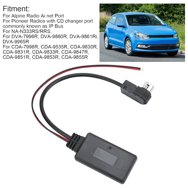 Bil Bluetooth 5.0 AUX IN Adapter Auxiliær Lydkabel DSD Stor Kapacitet Transmission til Alpine Radio Ai Net Port
