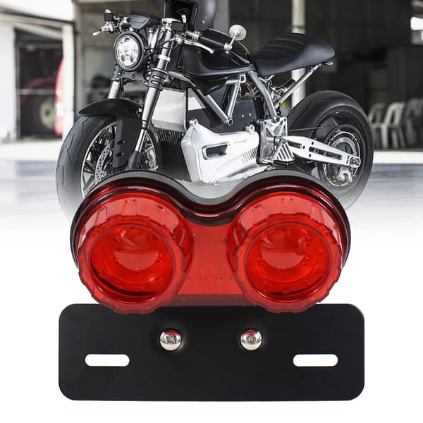 Multifunksjonell Motorsykkel LED Lys Baklys Blinklys Brems Skilt Integrert Lampe 2038 Red Shell