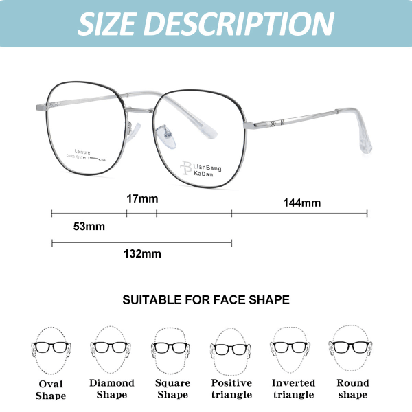 Fasjonable og enkle vanlige anti-blå briller, laget av AC, shee