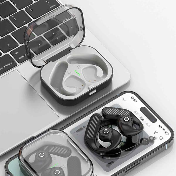 Bluetooth 5.3 Oversettelsesørepropper, OWS-øreproppdesign med sanntidsoversettelse, AI-språkoversettelsesenhet uten månedlig avgift med HD-lydkvalitet