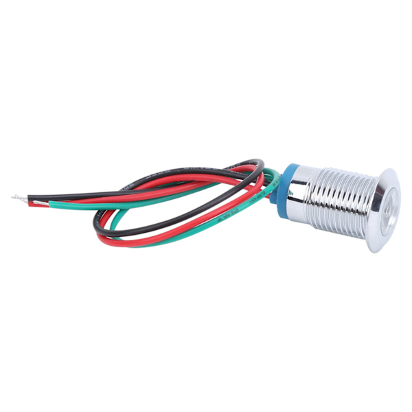 4 Sett Forhåndstilkoblede Runde LED-lys Vanntette 2-fargede Lys Felles Anode Elektrode 12mm 3-6V (Rød og Grønn)