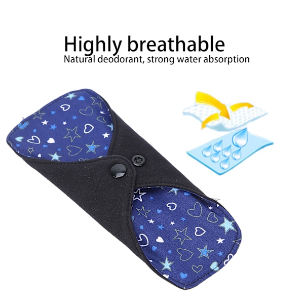 5 st Reusable Bomullsmenstruationstrosor Tvättade Läckagesäkra Menstruationstrosor för Kvinnor 18cm x 21cm